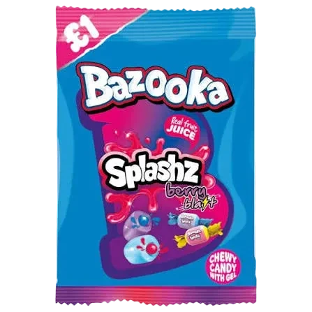 Bazooka Splashz Berry Blast 6ct (120g) (UK)